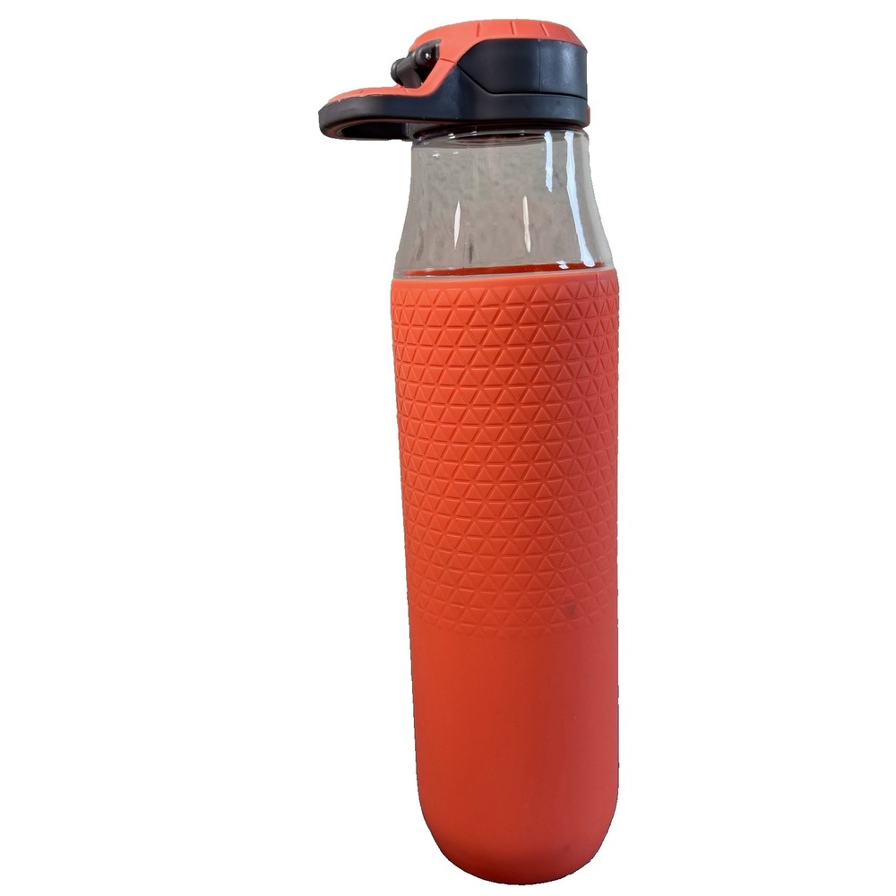 ZULU 34 oz Water Bottle Orange Flip Lock Lid Silicone Sleeve Plastic BPA Free - Picture 3 of 6